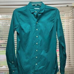 Southern Tide Teal Checked Shirt Size 4